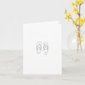 Flip Flop kaart, grappige kaart (Gele Bloem)