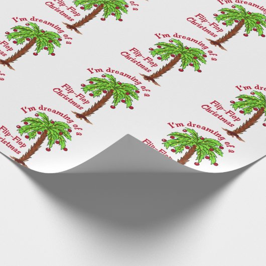 Flip Flop Kerstmis Cadeaupapier (Hoek)