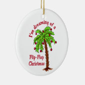 Flip Flop Kerstmis Keramisch Ornament (Rechts)