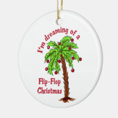 Flip Flop Kerstmis Keramisch Ornament (Links)
