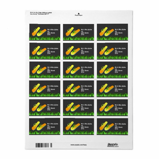Flip flop Label (Full Sheet)