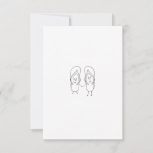 Flip Flop, leuk, sandaal thema Bedankkaart