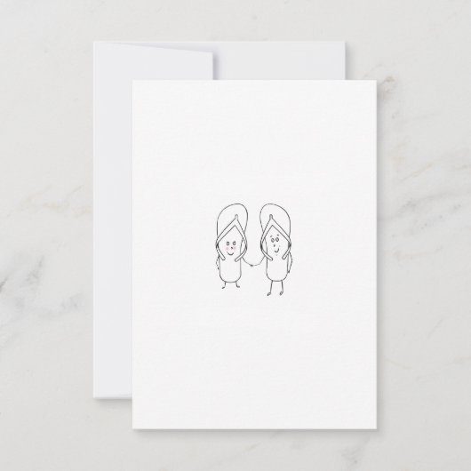 Flip Flop, leuk, sandaal thema Bedankkaart (Voorkant)