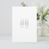 Flip Flop, leuk, sandaal thema Bedankkaart (Staand voorkant)