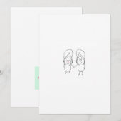 Flip Flop, leuk, sandaal thema Kaart (Voorkant / Achterkant)