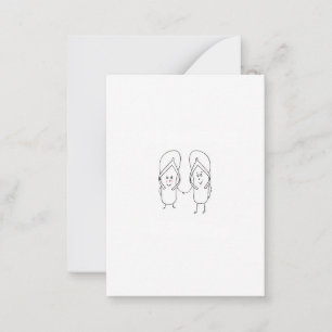 Flip Flop, leuk, sandaal thema Notitiekaartje