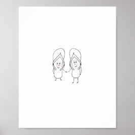 Flip Flop, leuk, sandaal thema Poster