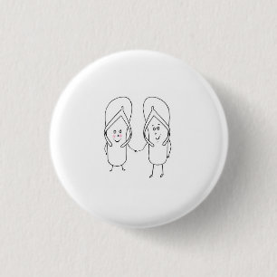 Flip Flop, leuk, sandaal thema Ronde Button 3,2 Cm