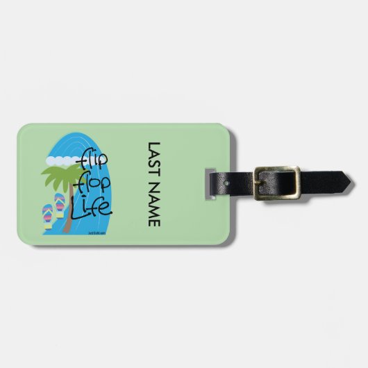 Flip Flop Leven Bagage Label (Voorkant horizontaal)