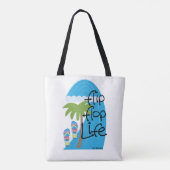 Flip Flop Leven Boodschappentas Tote Bag (Achterkant)