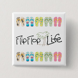 Flip Flop Leven Vierkante Button 5,1 Cm