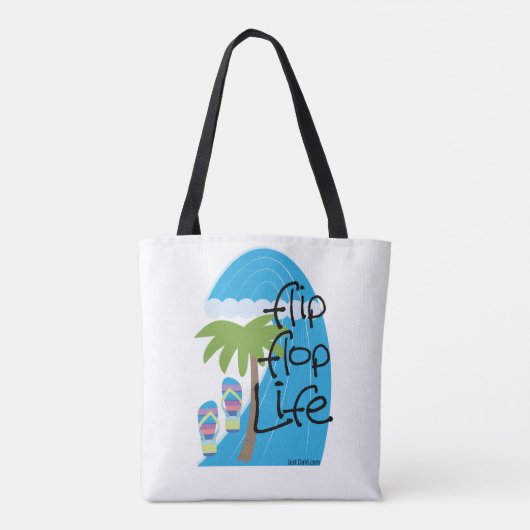 Flip Flop Life Canvas tas (Achterkant)
