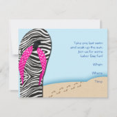 Flip Flop on the Beach Party Invitation Kaart (Voorkant)