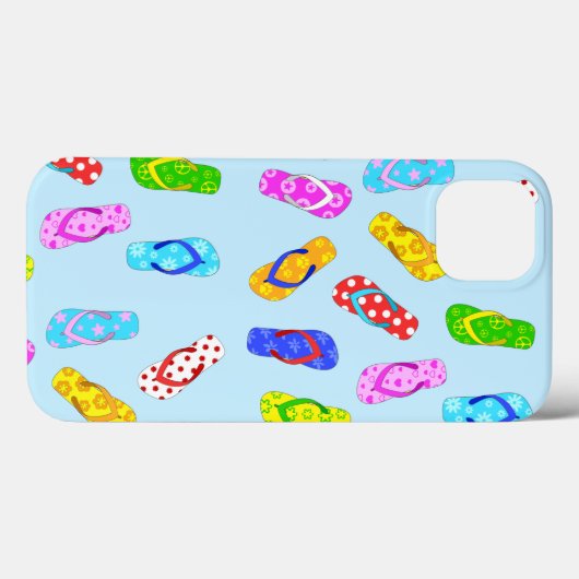 Flip Flop Pattern Blue Hoesje-Mate iPhone Case (Achterkant (horizontaal))