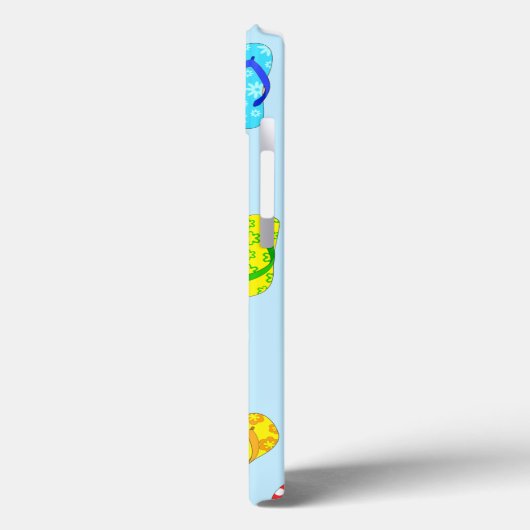 Flip Flop Pattern Blue Hoesje-Mate iPhone Case (Achterkant / Links)