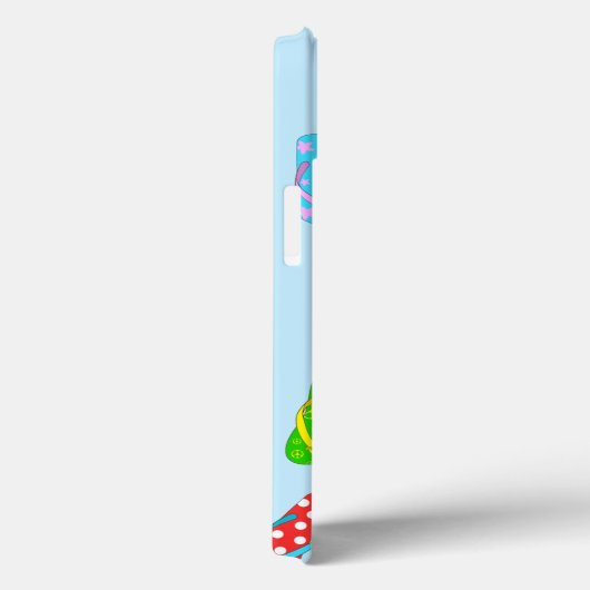 Flip Flop Pattern Blue Hoesje-Mate iPhone Case (Achterkant / Rechts)