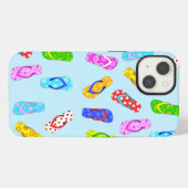 Flip Flop Pattern Blue Hoesje-Mate iPhone Case Hoesje (Achterkant horizontaal)