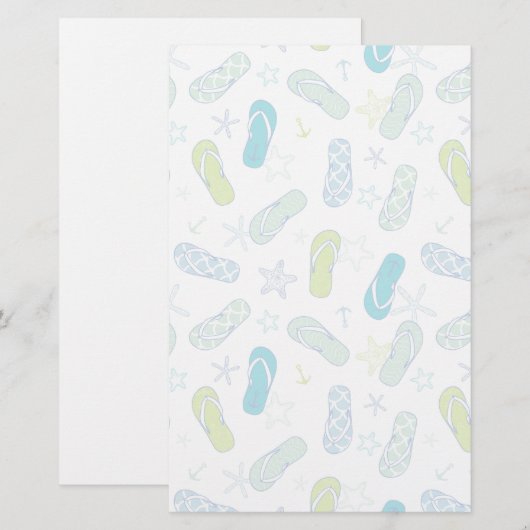 Flip Flop Pattern Briefpapier (Voorkant / Achterkant)