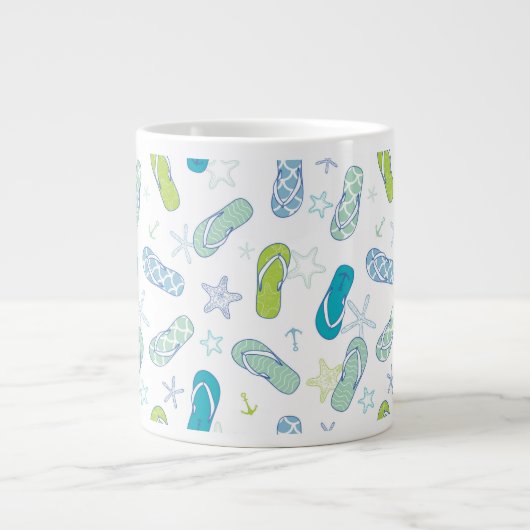 Flip Flop Pattern Grote Koffiekop (Voorkant)