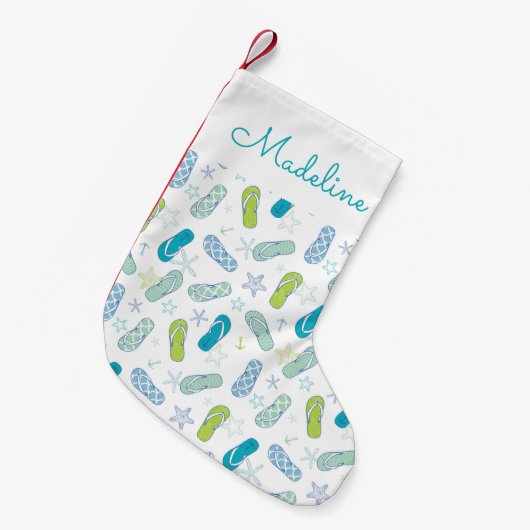 Flip Flop Pattern | Jouw namen toevoegen Kleine Kerstsok (Voorkant (Hangend))