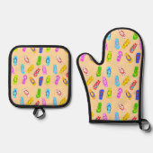 Flip Flop Pattern Ovenwant & Pannenlap Set (Voorkant)