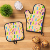 Flip Flop Pattern Ovenwant & Pannenlap Set (Top down)