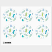 Flip Flop Pattern Ronde Sticker (Vel)