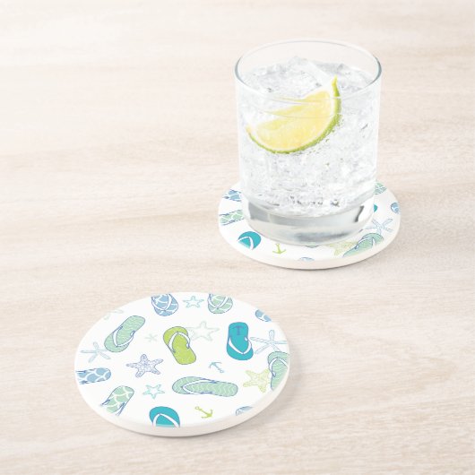 Flip Flop Pattern Zandsteen Onderzetter (Zijkant)