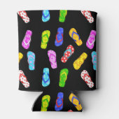 Flip Flop Pattern Zwart Koelbox Blikjeskoeler (Achterkant)