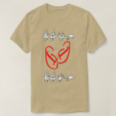 FLIP FLOP plus flip flops ASL Sign Language Design T-shirt (Design voorkant)