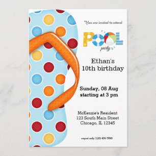 Flip Flop Pool Party Kaart