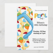 Flip Flop Pool Party Kaart (Voorkant / Achterkant)