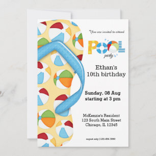 Flip Flop Pool Party Kaart