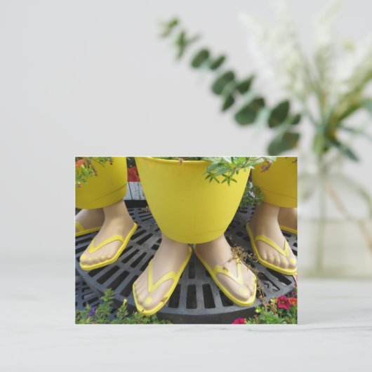 Flip Flop Pot Briefkaart (Staand voorkant)