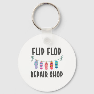 Flip Flop Repair Shop Grappig Concert Zomerstrande Sleutelhanger