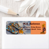 Flip Flop Sandaal Koraal Hula Dancer Etiket (Insitu)