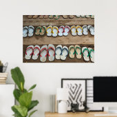 Flip Flop Sandalen Poster (Thuiskantoor)
