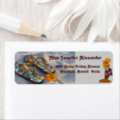 Flip Flop Sandalen Tropisch strand Etiket (Insitu)