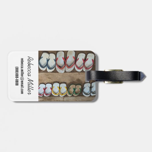 Flip Flop Sandles Bagagelabel (Achterkant horizontaal)