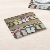 Flip Flop Sandles Kartonnen Onderzetters (Schuin)