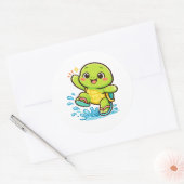 Flip-Flop Spettersplas Ronde Sticker (Envelop)