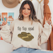 Flip Flop Squad, Grappige zomervakantie Teenslippe T-shirt