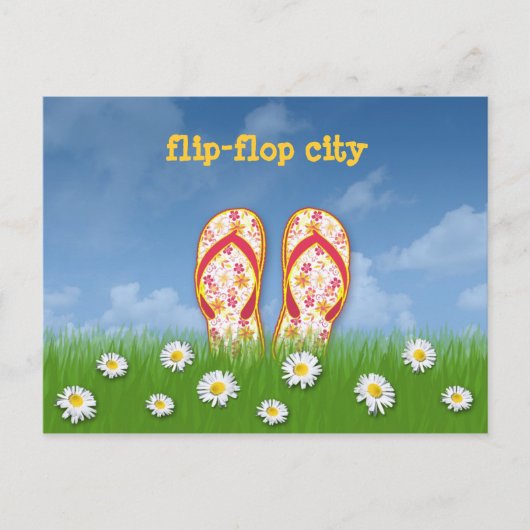 flip-flop stad briefkaart (Voorkant)