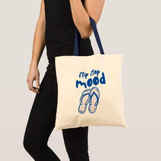 Flip Flop Stemming Zomer Citaat - Mooie Blauwe Str Tote Bag