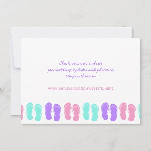 Flip Flop Strand Redding van de Datum Kaart (Achterkant)