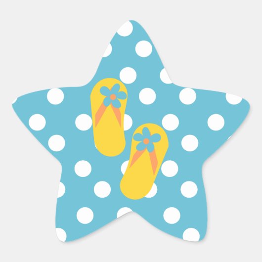 Flip Flop Time. Ster Sticker (Voorkant)