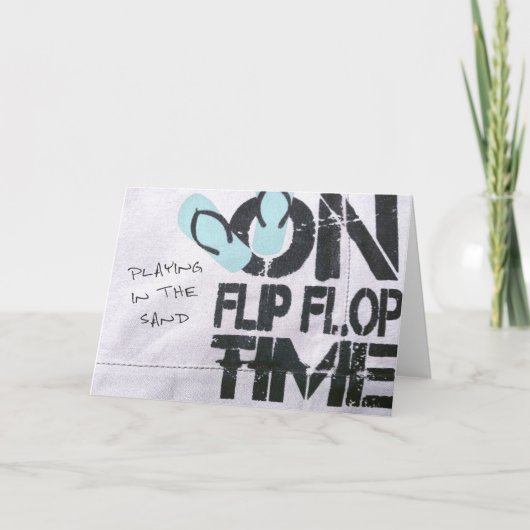 FLIP FLOP TIME-Wenskaart Bedankkaart (Voorkant)