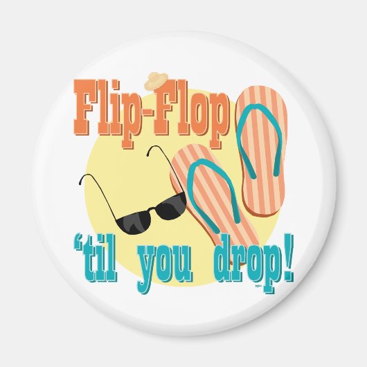 Flip Flop tot je valt Magneet (Voorkant)