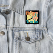 Flip Flop totdat je neervalt Vierkante Button 5,1 Cm (In situ)