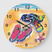 Flip-flop Wall Clock Grote Klok (Voorkant)